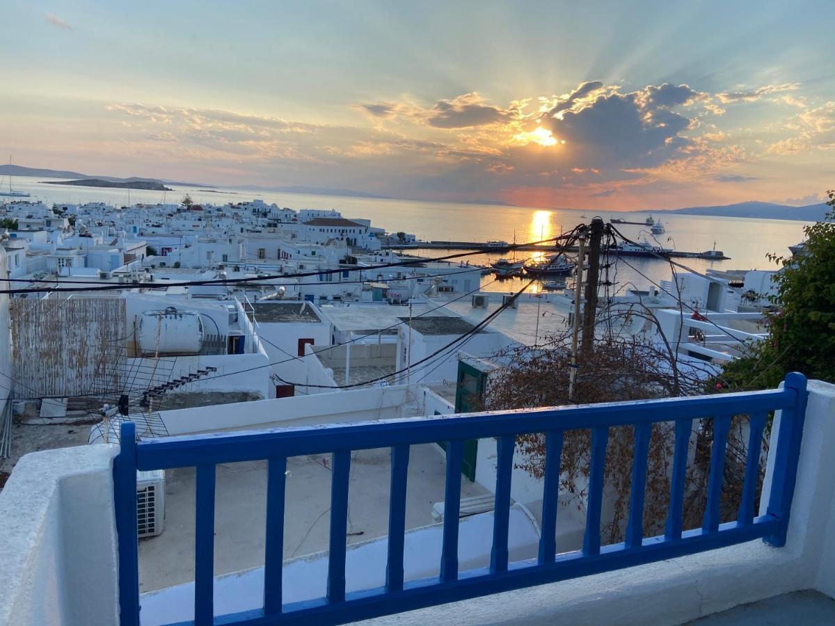 Elenitas Town House With Veranda And Sea View Mykonos Town Zewnętrze zdjęcie