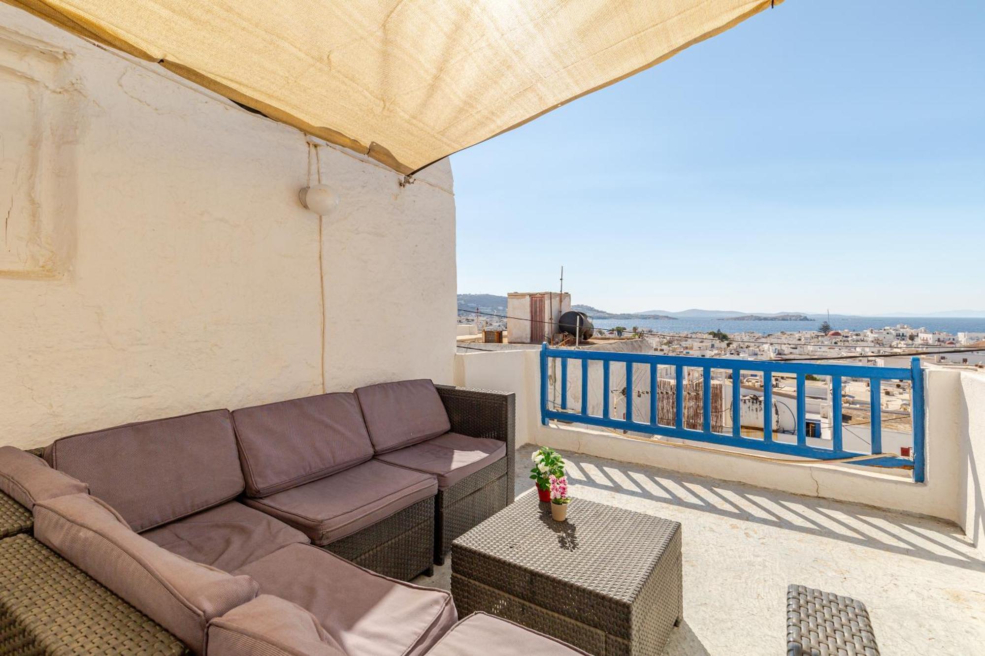Elenitas Town House With Veranda And Sea View Mykonos Town Zewnętrze zdjęcie