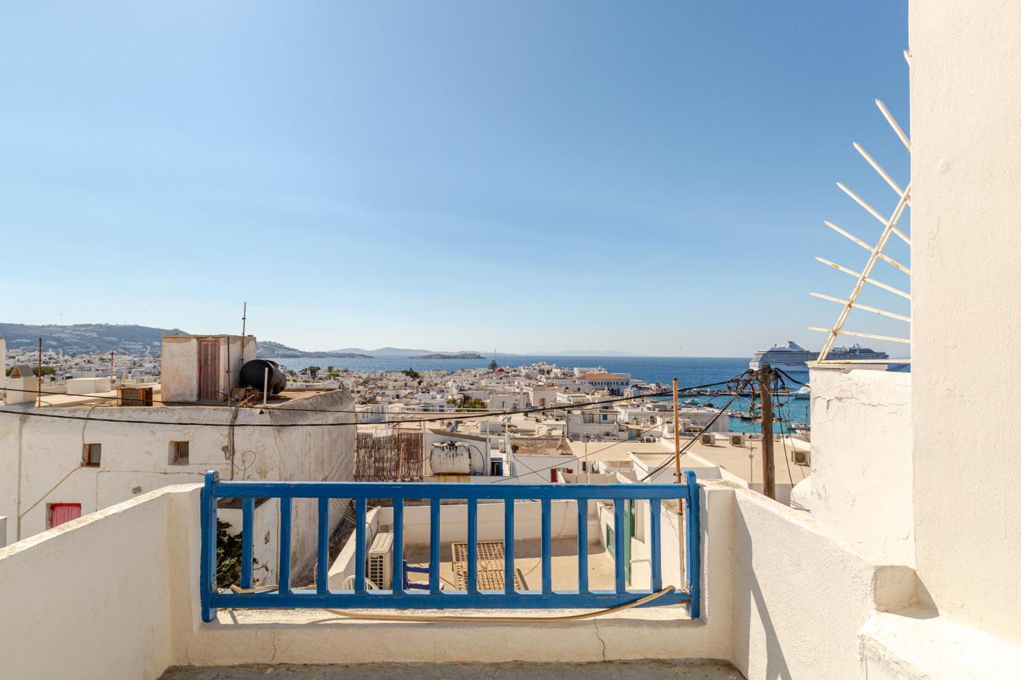 Elenitas Town House With Veranda And Sea View Mykonos Town Zewnętrze zdjęcie
