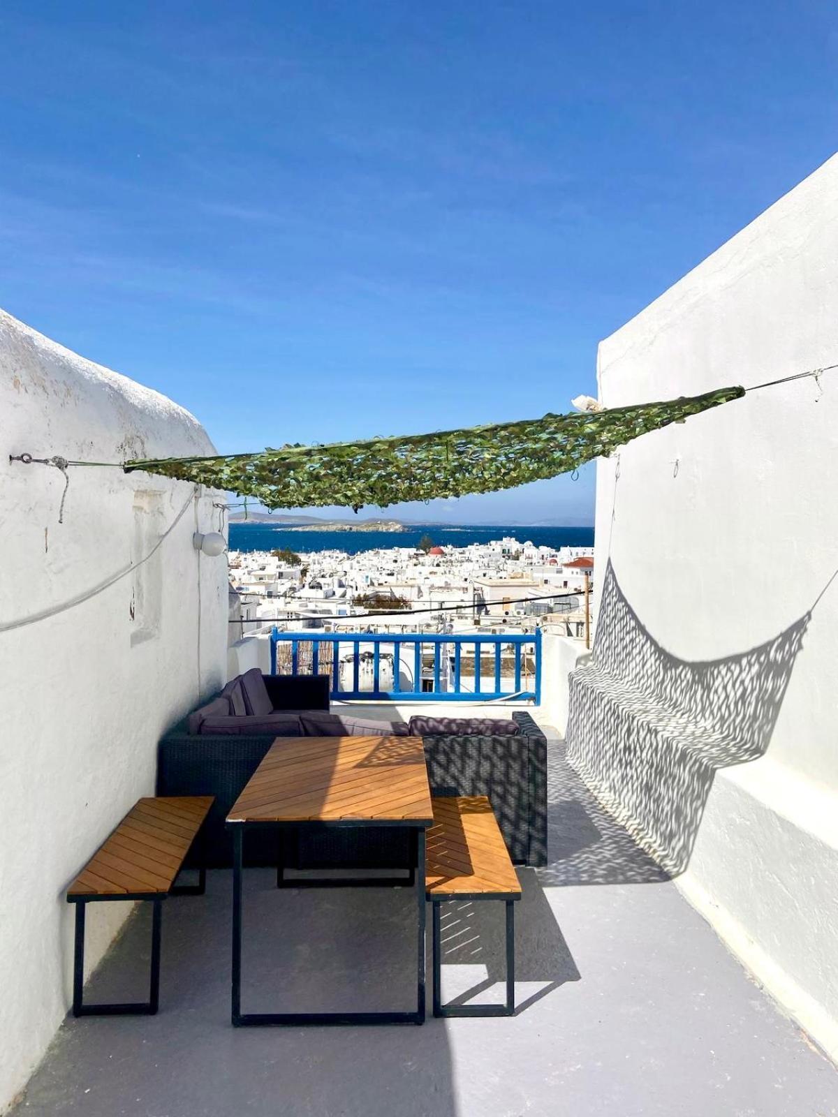 Elenitas Town House With Veranda And Sea View Mykonos Town Zewnętrze zdjęcie