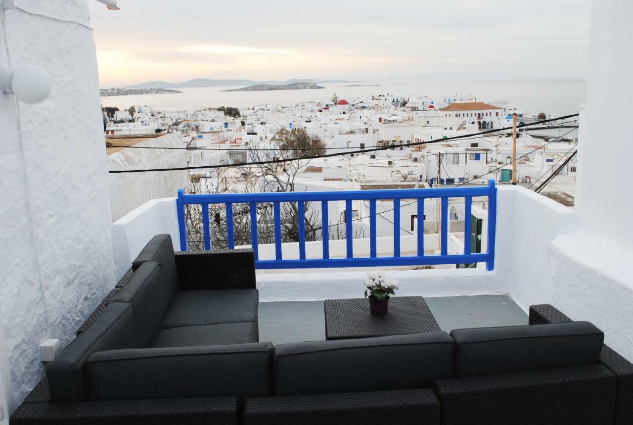 Elenitas Town House With Veranda And Sea View Mykonos Town Zewnętrze zdjęcie